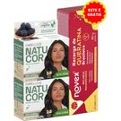 Tinta de Cabelo Natucor 2.0 Preto Suave Com 2 Unidades 12g Cada + Recarga de Queratina 80g