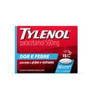 Tylenol Paracetamol 500mg Dor e Febre 10 comprimidos