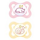 Chupeta Mam Supreme Night 0-6 Meses 2 Unidades Rosa