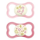 Chupeta Mam Supreme Night 6+ Meses 2 Unidades Rosa
