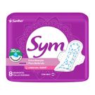 Absorvente Sym Fluxo Moderado 3D Gel Cobertura Suave Com Abas 8 unidades