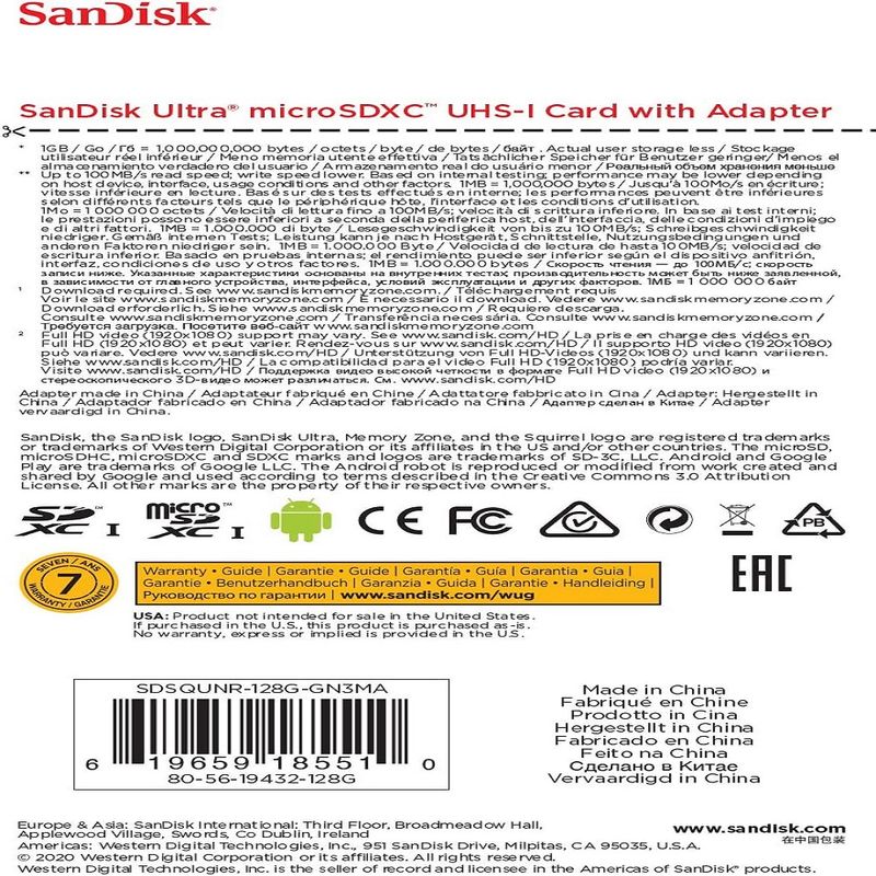 cartao-de-memoria-sandisk-ultra-128gb-micro-sd-classe-103