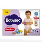 Fralda Babysec Shortinho Mega Tamanho G 24 Unidades