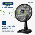 Ventilador Mondial 30cm 6 Pás 220V Preto VSP-30-B