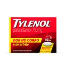 Tylenol Paracetamol 750mg Dor no Corpo 30 comprimidos