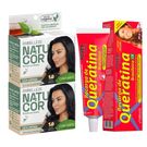 Tinta de Cabelo Natucor 1.0 Preto Natural 2 Unidades 12g Cada+Recarga Queratina 80g