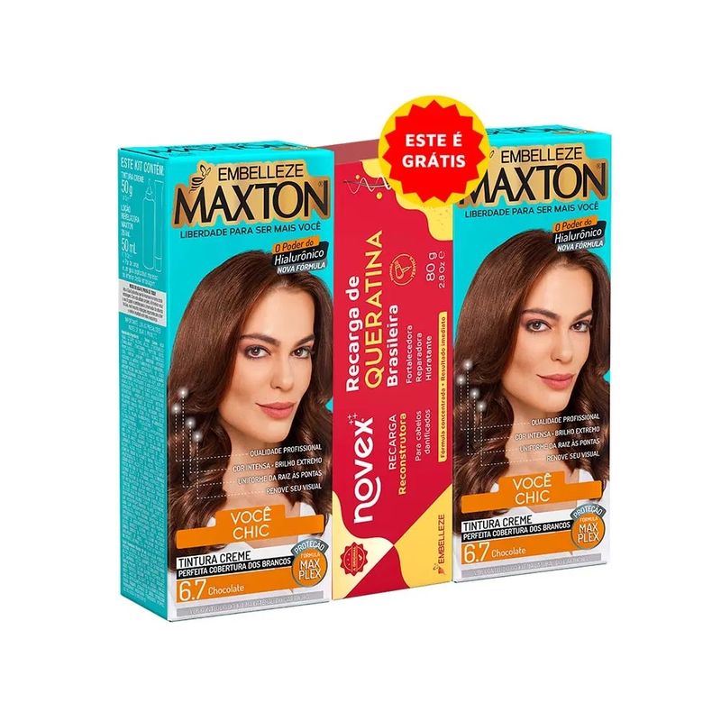 tinta-de-cabelo-maxton-6-7-chocolate-2-unidades-recarga-queratina-novex-80g