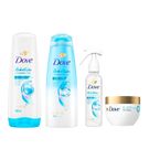 Kit Shampoo Dove Hidratação Intensa Oxigênio 400ml + Máscara Capilar 10 em 1 Dove 270g + Condicionador Dove 400ml + Spray Finalizador 110ml