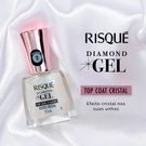 Esmalte Risqué Diamond Gel Top Coat Fixador Efeito Cristal 9,5ml