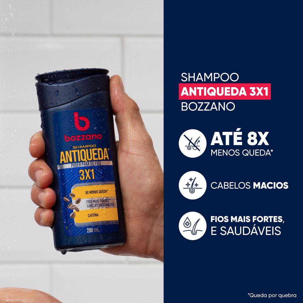 Shampoo Bozzano Antiqueda Com Cafeína 200ml Shampoo Bozzano Antiqueda Com Cafeína 200ml