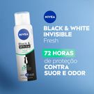 NIVEA Desodorante Antitranspirante Aerossol Invisible Black & White Fresh 150ml
