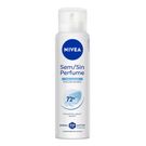 Desodorante Nivea Aerossol Sensitive Pure 72H Sem Perfume com 150ml