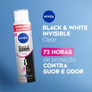 Desodorante Nivea Aerossol Invisible Black & White Clear 200ml