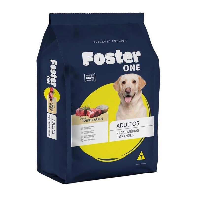 racao-foster-one-cao-adulto-racas-medias-grandes-carne-arroz-10-1kg