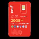 Chip Claro Flex 20GB De Internet + Ligações + Apps Ilimitados