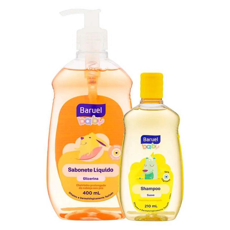 kit-baruel-baby-sabonete-liquido-glicerina-400ml-shampoo-suave-210ml