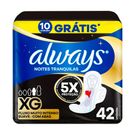 Absorvente Always Noites Tranquilas XG Suave Com Abas 42 Unidades