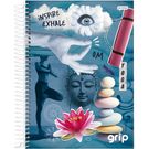 Caderno Jandaia Capa Dura com Espiral 160 Folhas 10 Matérias Grip FSC