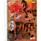 Caderno Jandaia Capa Dura com Espiral 160 Folhas 10 Matérias Grip FSC