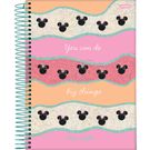 Caderno Jandaia Capa Dura Com Espiral 80 Folhas 1 Matéria Minnie Arts FSC