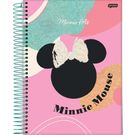 Caderno Jandaia Capa Dura Com Espiral 160 Folhas 10 Matérias Minnie Arts FSC