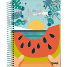 Caderno Jandaia Capa Dura 1 Matéria Yummy Com Espiral 80 Folhas