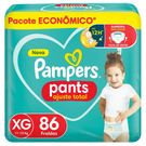 Fraldas Pampers Confort Pants Ajuste Total Max XG 86 Unidades