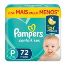 Fralda Descartável Pampers Confort Sec Super P 72 Unidades