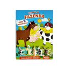 Livro Infantil Animais Da Fazenda Com 5 Miniaturas