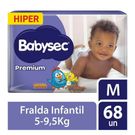 Fralda Babysec Hiper Premium M 68 Unidades