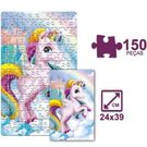Quebra-cabeça Pais e Filhos Unicornio Rainbow 150 Peças
