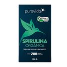Puravida Spirulina Orgânica 500mg 200 Tabletes