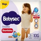 Fralda Babysec Premium Shortinho Mega Tamanho XXG 20 Unidades