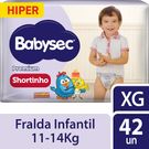Fralda Babysec Premium Shortinho Hiper Tamanho XG 42 Unidades
