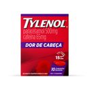Tylenol DC Paracetamol 500mg + Cafeína 65mg Dor de Cabeça 10 comprimidos