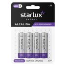 Pilha Starlux Energy Alcalina AA 4 Unidades