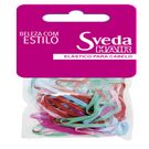 Elástico de Silicone para Cabelo Sveda Colorido Grosso 50 Unidades