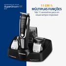 Aparador de Pelos Mondial Super Groom-11 5W Bivolt Preto/Prata