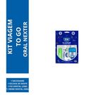 Kit Viagem Oral Nexter To Go Com Necessaire + Escova de Dental + Fio Dental + Pasta de Dente + Solução Bucal 60ml