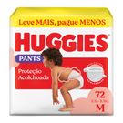 Fralda Huggies Roupinha Proteção Acolchoada Pants M 72 Unidades