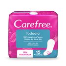 Protetor Diário Carefree Proteção Sem Perfume 15 Unidades