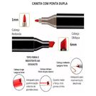 Kit Canetas Coloridas Ponta Dupla Magic Art Marker 24 Cores