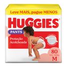 Fralda Huggies Roupinha Proteção Acolchoada Pants  M 80 Unidades