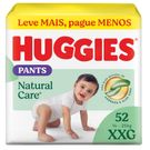 Fralda Descartável Huggies Pants Natural Care Roupinha Hiper XXG 52 Unidades