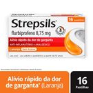 Strepsils 8,75mg Laranja 16 Pastilhas
