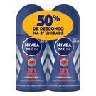 Kit Desodorante Nivea Men Roll On Dry Impact 2 Unidades 50ml Cada