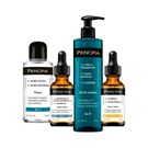Kit Essencial Avançado Principia Gel de Limpeza GL-01 + Tônico AL-7 + Sérum Facial AH-2 + Sérum Facial VC-10