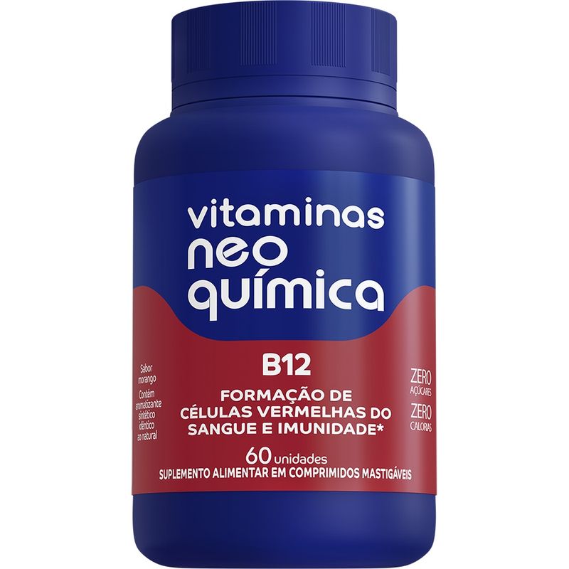 vitamina-b12-neo-quimica-com-60-comprimidos-mastigaveis