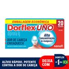Dorflex Uno para Enxaqueca Dipirona Monoidratada 1g Com 20 Comprimidos