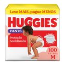 Fralda Huggies Pants Roupinha Proteção Acolchoada M 100 Unidades